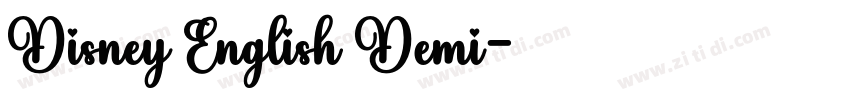 Disney English Demi字体转换